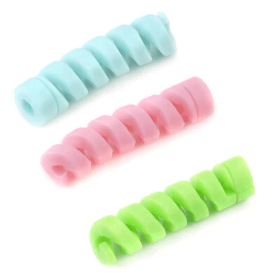 3PC Protector Saver Cover Android Iphone USB Charger Cable Cord Against Ruptur↔ - Image 1 of 4