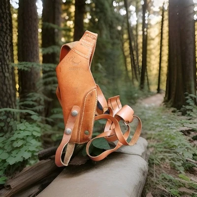 HUNTER BRONCEADO 33-30 54M HOMBRO CUERO FUNDA - REVÓLVERES RH SMITH & WESSON 4" Foto 1 de 4