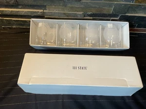 Vintage Frank Lloyd Wright 4 Cocktail Glasses ( New In Box) France - Picture 1 of 6