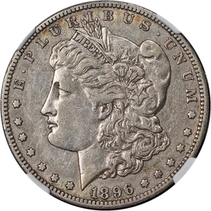 1896-S Morgan Silver Dollar CAC Sticker NGC XF40 Superb Eye Appeal Strong Strike - Picture 1 of 4