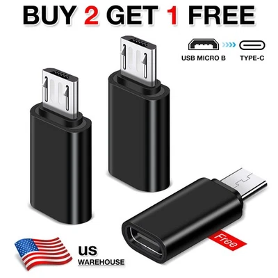 USB 3.1 Type C Female to Micro USB Male Adapter Data Converter Connector USB-C - Image 1 of 4