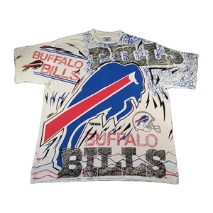 Camiseta de los 90 Buffalo Bills Trench Doble Cara De Colección Gráfica XL EE. UU. Sofá Camiseta NFL - Imagen 1 de 14
