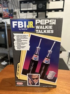 Vintage 1991 Nasta FBI Jr. Pepsi Spielzeug Walkie Talkies neu nie geöffnet  - Bild 1 von 7