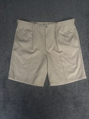 Haggar Cool 18 Pro Men's Shorts Size 38 British Khaki Belt Loops Pockets Zip Fly - Image 1 of 4
