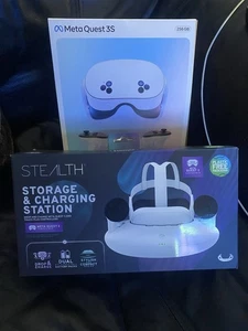 Meta Quest 3S 256GB Virtual Reality VR Headset with BOBOVR S3 Pro Head Strap - Picture 1 of 8