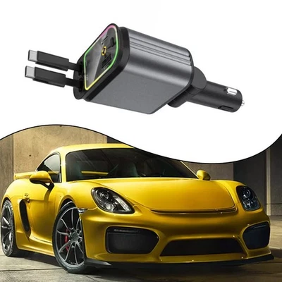 Easily Accessible Retractable Car Phone Charger with Adjustable Lengths - Image 1 of 4
