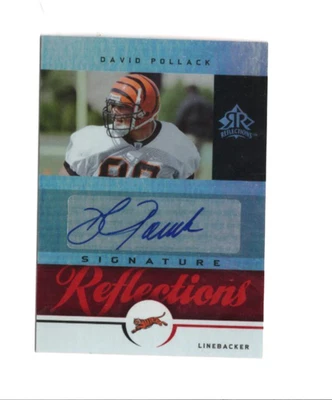 DAVID POLLACK 2005 UPPER DECK REFLECTIONS FOOTBALL SIGNATURES AUTOGRAPH #SR-DP - Image 1 of 2