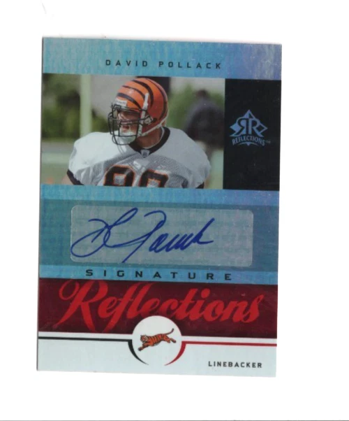 DAVID POLLACK 2005 UPPER DECK REFLECTIONS FOOTBALL SIGNATURES AUTOGRAPH #SR-DP - Image 1 of 2