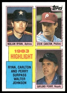 1984 Topps #4 Nolan Ryan/Steve Carlton/Gaylord Perry - Imagen 1 de 2