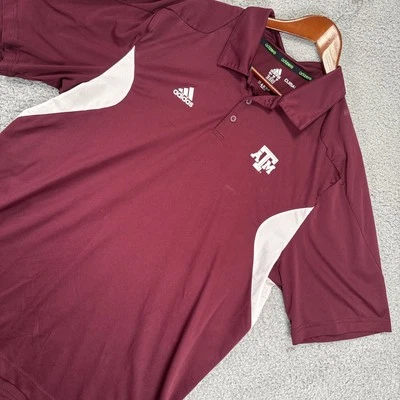 Camisa Polo Texas A&M Aggies Adidas Para Hombre XL Granate Adizero Climalite LEER Foto 1 de 4