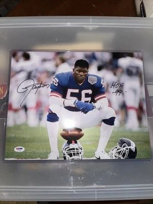 LAWRENCE TAYLOR SIGNED AUTOGRAPHED 11x14 PHOTO NEW YORK GIANTS PSA/DNA COA - Image 1 of 3
