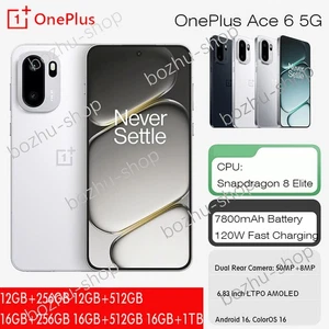 OnePlus Ace 6 5G Mobile Phone 6.83" LTPO AMOLED Snapdragon 8 Elite 7800mAh 120W - Picture 1 of 24