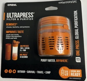 Grayl GeoPress Replacement Purifier Cartridge, Orange, New Sealed - Picture 1 of 2