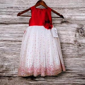 Wunderschönes Pastourelle by Pippa & Julie 2T rot-weißes Weihnachts-/Partykleid  - Bild 1 von 7