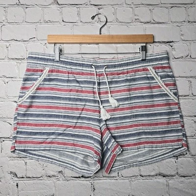 Pantalones Cortos Maurices Rayas Paseo Marítimo Cintura Cordón 100% Algodón Talla XL Foto 1 de 4