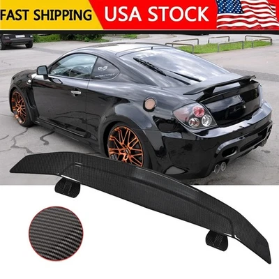 For Hyundai Tiburon 52" Carbon+Fiber Spoiler Wing Rear Trunk Wing GT Style - Image 1 of 4