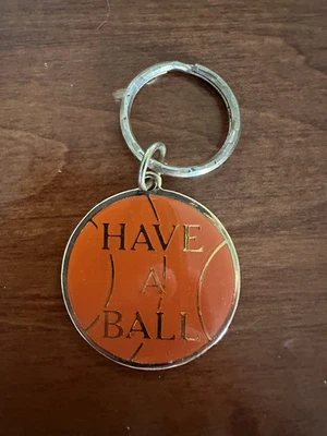 Vintage Have A Ball Basketball Themed Gift Keychain Keyring NBA NCAA Sports VTG - Image 1 of 3