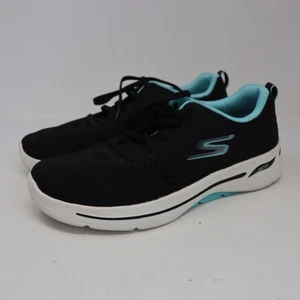 Zapatillas deportivas Skechers 124403 Go Walk Arch Fit Unify negras/aqua para mujer talla 8,5 anchas - Imagen 1 de 7