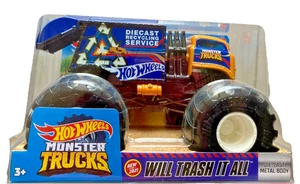Monster Truck Hot Wheels Will Trash It All 2021 1:24 nuevo - Imagen 1 de 6