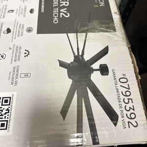 Fanimation Studio 72 inch Indoor/Outdoor Ceiling Fan with LED Light - Black - Picture 1 of 5