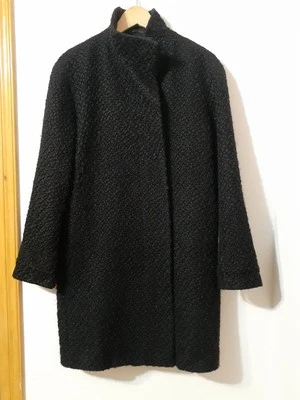 Abrigo de lana tejido negro para mujer Akris Punto talla. 36 Foto 1 de 4