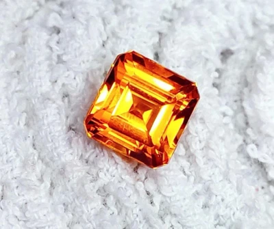 Zafiro difuso naranja natural 6,00 quilates piedra preciosa suelta certificada Foto 1 de 4