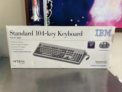 NOS Vintage IBM PC PS/2 Keyboard Model KB-8923 FRU 07H0666 1997 - Image 1 of 4