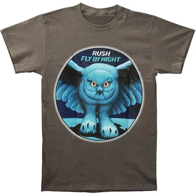 Authentic RUSH Fly By Night Slim Fit T-Shirt Grey S M L XL 2XL NEW - Image 1 of 2