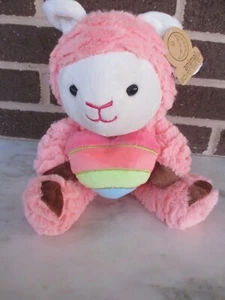 Animal Adventure Colorful Love Llama plush 12” Tall-Rainbow Heart Tags New - Picture 1 of 7