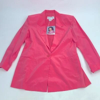 Chaqueta Blazer Diane Von Furstenberg Rosa Seda Talla 10 Activos de Seda Un Botón Nueva con Etiquetas Foto 1 de 4