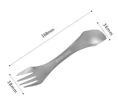 Outdoor Picnic Pure Titanium Dual-Purpose Knife, Fork And Spoon Three In One - Image 1 of 4