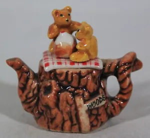 RARO! MINI TETERA VINTAGE PEQUEÑA CARDEW/MINIATURA OSO DE PELUCHE PICNIC 2" DE ALTO NUEVA - Imagen 1 de 4
