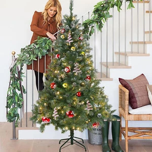 6FT Green Artificial Christmas Tree Holiday Season w/Stand Indoor Outdoor - Picture 1 of 11