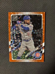 2021 Topps Billy Hamilton #588 Orange Foil #'d 103/299 Chicago Cubs  - Foto 1 di 3