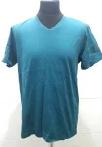 NUOVA T-shirt Duke D555 Green Label Signature scollo a V, verde acqua - M - Foto 1 di 1