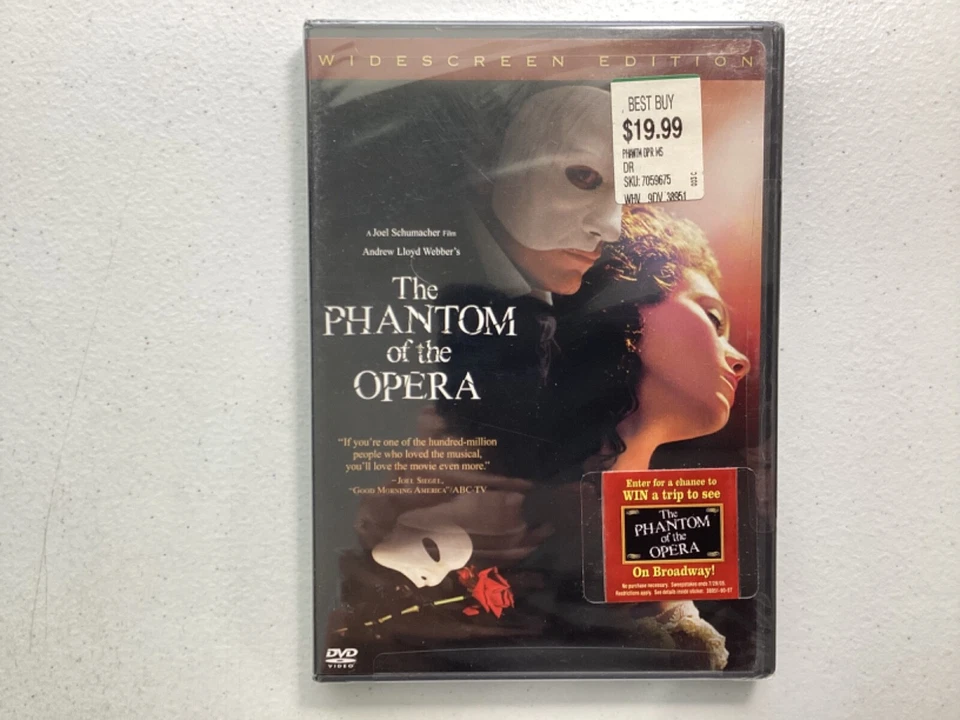 The Phantom of the Opera DVD 2004 Factory Sealed Widescreen PG-13 Gerard Butler - Image 1 of 3