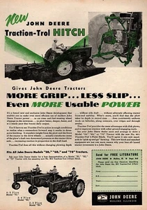 John Deere 50 60 70 1956 tractor anuncio a color original - Imagen 1 de 1