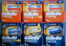 GILLETTE FUSION BLADES 4 PACK OF POWER PROGLIDE PROSHIELD OR CHILL UK STOCK