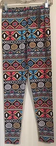 Women's Leggings Multi Colored Print By New Mix Size:One Size - Picture 1 of 3