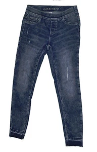 Justice Slim Skinny Stretch Ripped Jeans Pants Girls s Size 12 - Picture 1 of 6