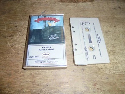 Krokus Pay it in metal Cassette Hard Rock Heavy Metal Rare Out of Print tested - Image 1 of 3
