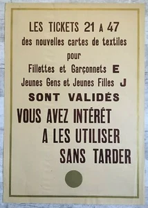 Affiche ancienne publicité fidélité magasin vente vêtement textile enfant 1945 - Picture 1 of 7