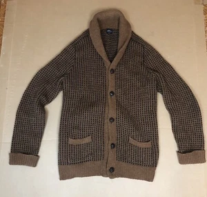 LL Bean Wolle Shetland Knopfleiste Lederknöpfe XL Extra Large - Bild 1 von 12