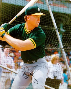 Mark McGWIRE ~ Oakland Athletics ~ St. Louis Cardinals ~ Rookie signiert 8 x 10 Bild - Bild 1 von 2