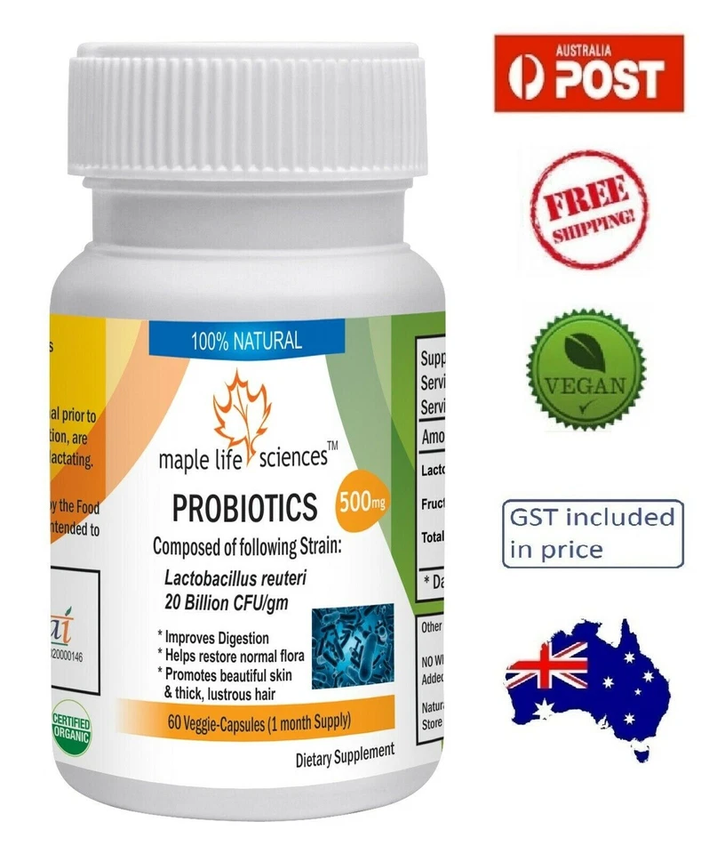 Probiotic Lactobacillus Reuteri (L-Reuteri) 20 Billion CFU/gm - 500mg - AU Stock - image 1 of 2