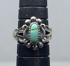 Vintage Turquoise 925 Sterling Silver Native American 1.7g Ring Size US 2.5
