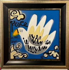 Lebo (David Le Batard) "Hero's Journey " Original Framed Woodcut Painting 2017 - Picture 1 of 5