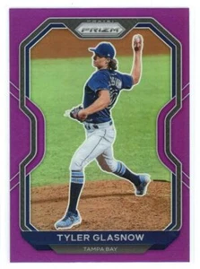 2021 Panini Prizm Purple Tyler Glasnow Tampa Bay Rays #134 - Picture 1 of 2