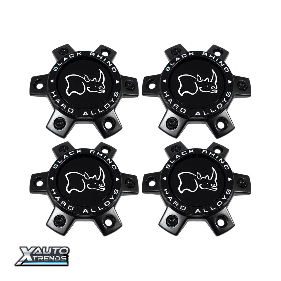 4 x Black Rhino Hard Alloys Matte Black Wheel Center Cap CCBR3611420MBFLAT - Image 1 of 1
