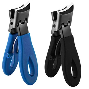 Stainless Steel Ultra Sharp Curved Nail Clippers Wide Jaw Opening Anti-Splash - Picture 1 of 14